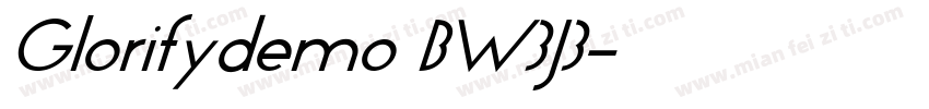 Glorifydemo BW3J3字体转换